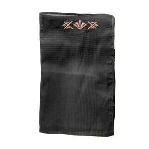 Vintage Black Embroidered Hanky Handkerchief Pocket Square